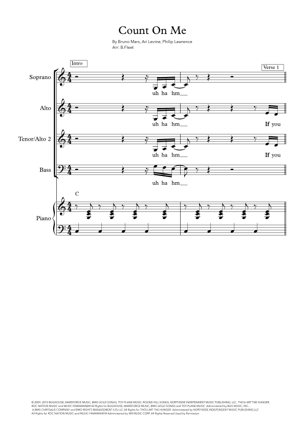 Count On Me (arr. B. Fleet)