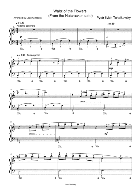Waltz of the Flowers (From Nutcracker) by P. I. Tchaikovsky (arr. Leah Ginzburg)
