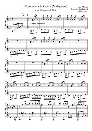 Rumores de la Caleta (Isaac Albeniz) (arr. Blue Yates)
