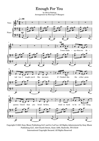 Enough For You (arr. Henrique F Mangoni)