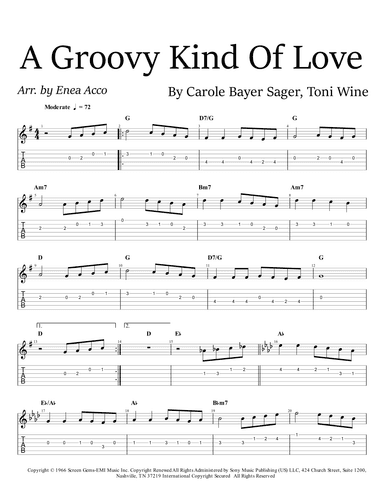 A Groovy Kind Of Love (arr. Enea Acco)