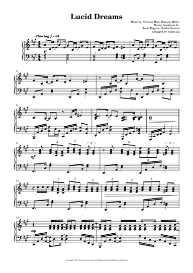 Lucid Dreams (arr. Caleb Liu)