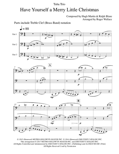 Have Yourself A Merry Little Christmas (arr. Roger Wallace)