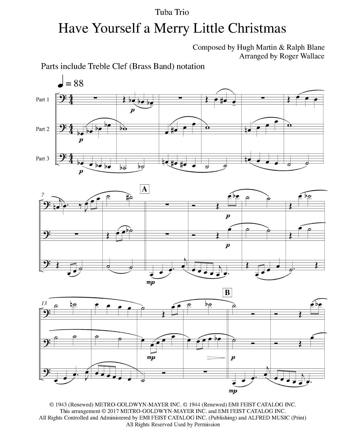 Have Yourself A Merry Little Christmas (arr. Roger Wallace)