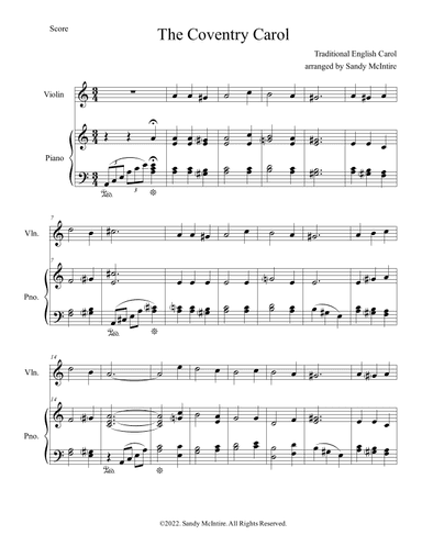The Coventry Carol (arr. Sandy McIntire)