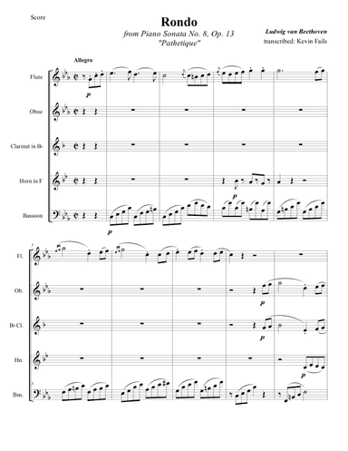 Rondo from Piano Sonata No. 8 (arr. Kevin L. Fails)