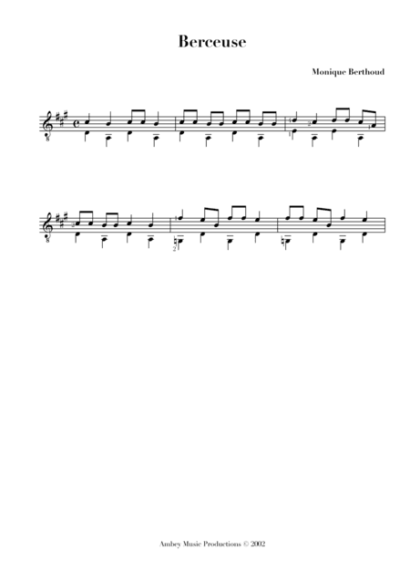 Berceuse (Lullaby)