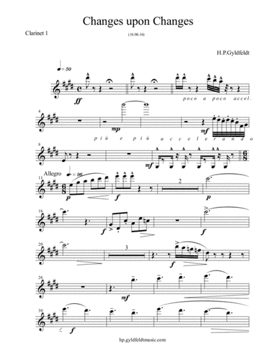 PARTS-Changes Upon Changes  - 1st. Clarinet