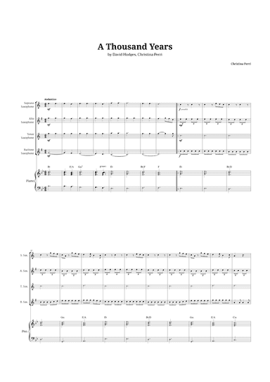 A Thousand Years (arr. Langanho)