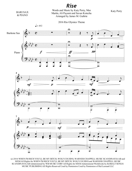 Rise (arr. James M. Guthrie, ASCAP)