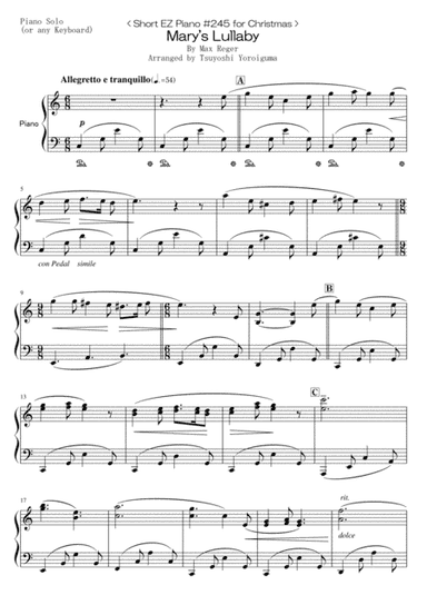 Mary's Lullaby (arr. Tsuyoshi Yoroiguma)