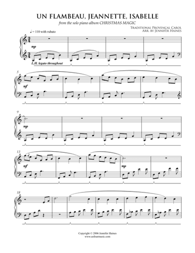 Un Flambeau Jeannette Isabelle (arr. Jennifer Haines)