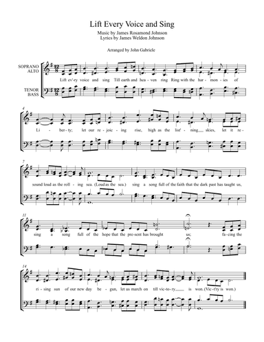 Lift Every Voice and Sing (arr. John Gabriele)