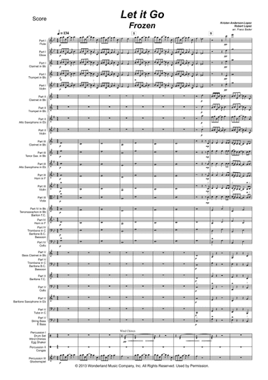 Let It Go (arr. Franz Bader moringa-music.com)