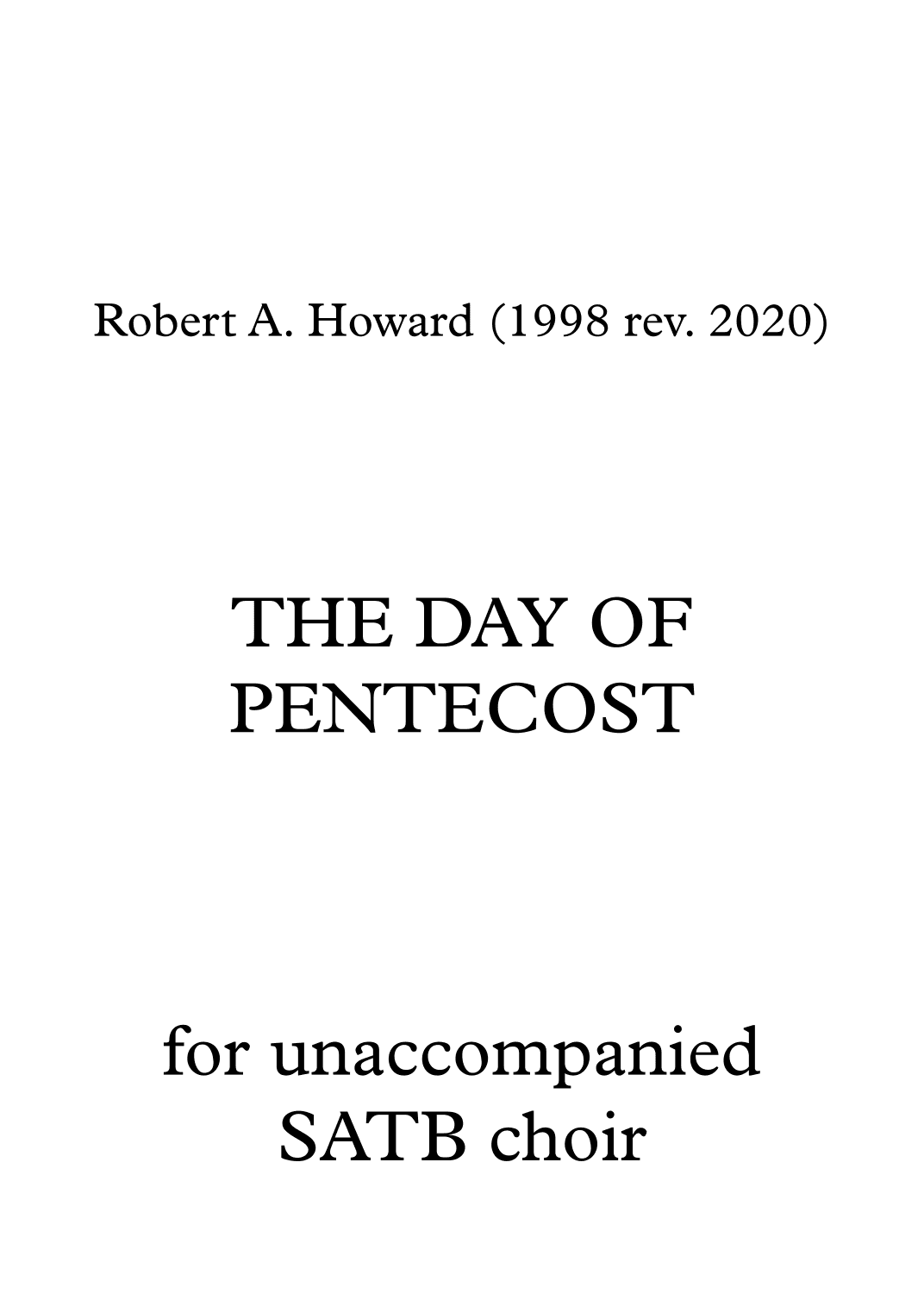 The Day of Pentecost