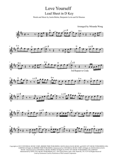 Love Yourself (arr. Miranda Wong)