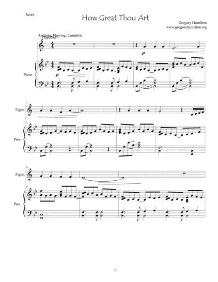 How Great Thou Art - for Fluglehorn and Piano (arr. Dr. Gregory Hamilton)