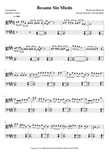 Kiss Me Besame Sin Miedo (arr. Eskander Aceval)