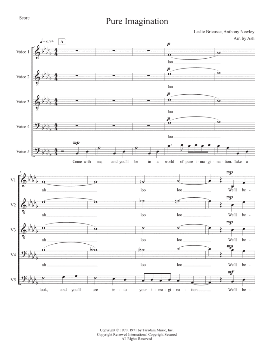 Pure Imagination (arr. Ash)