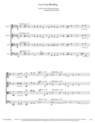 Love Lies Bleeding (arr. Jeff Tincher)