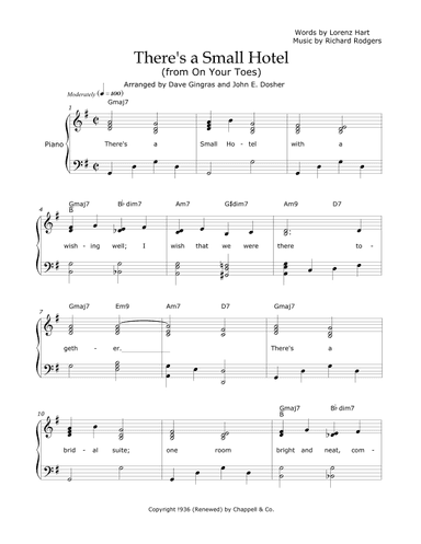 There's A Small Hotel (arr. David Lee Gingras and John E. Dosher)