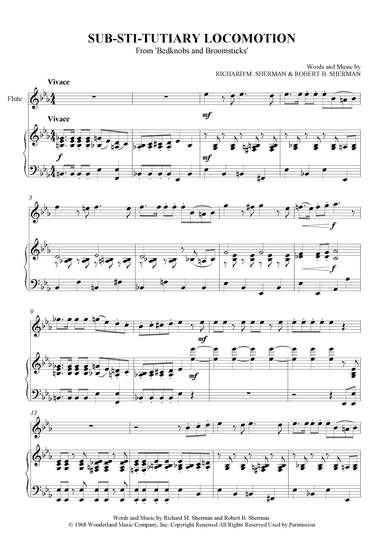 Sub-sti-tutiary Locomotion (arr. S Carlile)