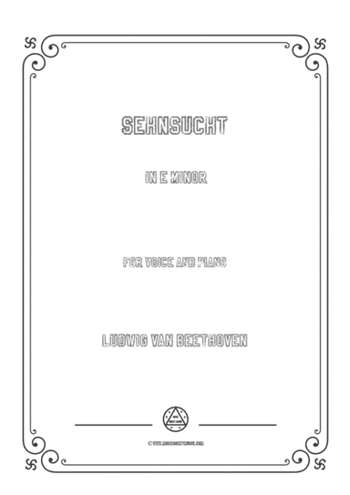 Beethoven-Sehnsucht in e minor,for voice and piano (arr. MSM)