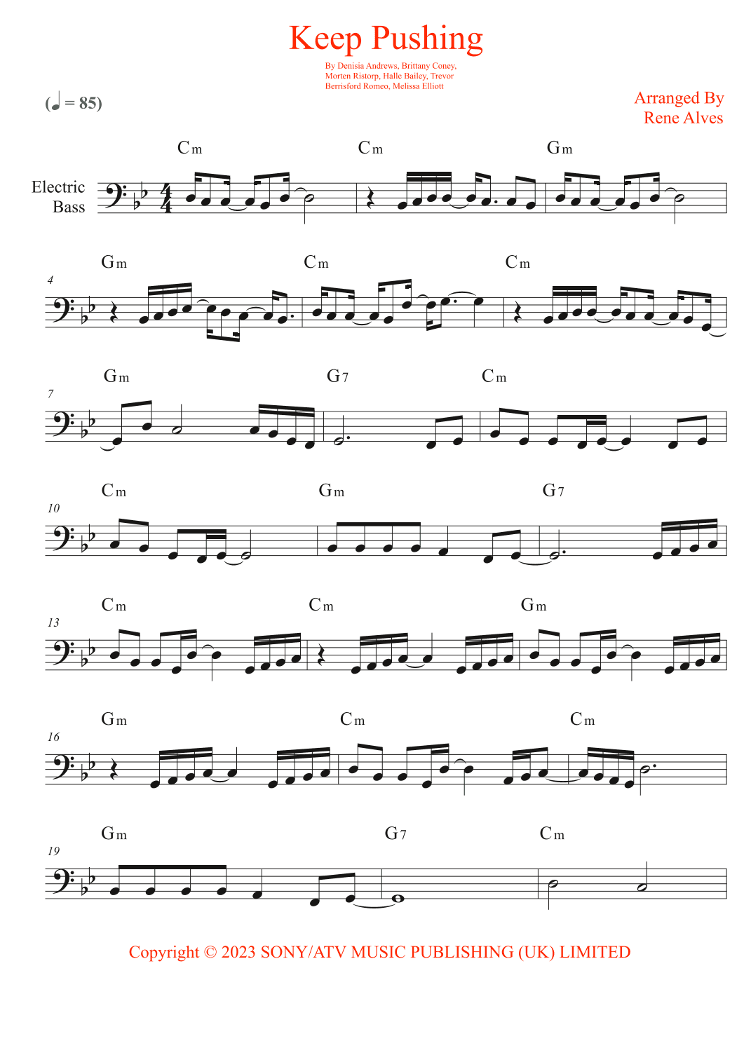 Keep Pushing (arr. Rene Alves)