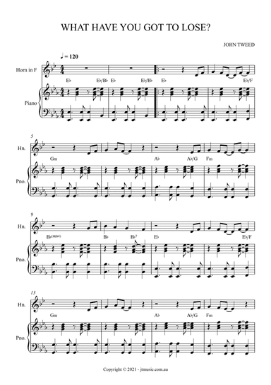 What Have You Got To Lose? - French Horn and Piano
