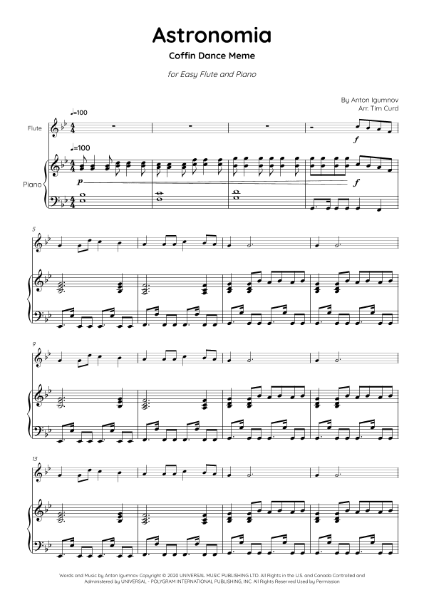 Astronomia (arr. Tim Curd)