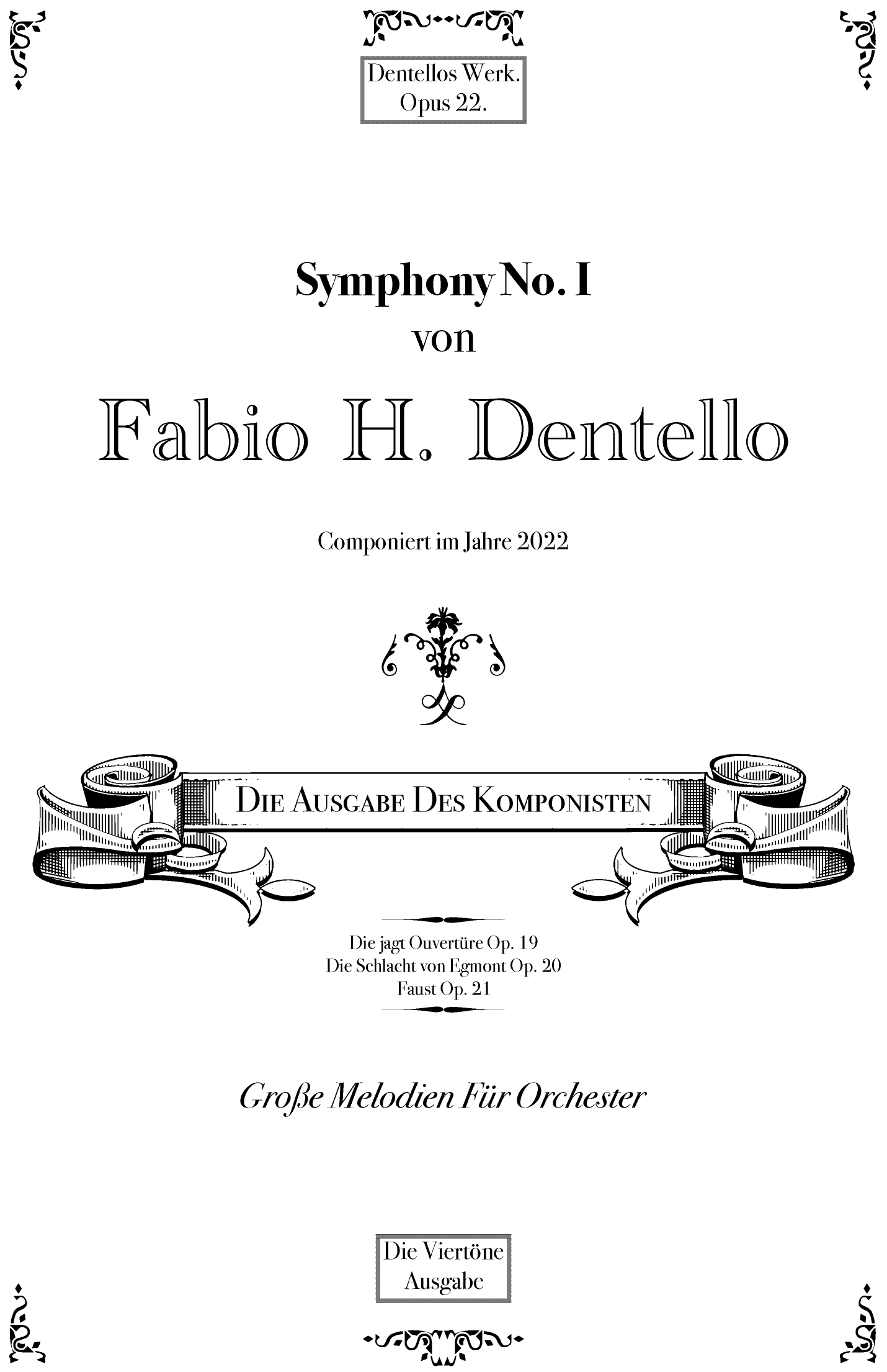 Symphony No. 1 Op. 22