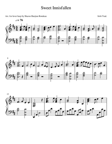 Sweet Innisfallen (arr. Sharon Hanjian Rondeau)