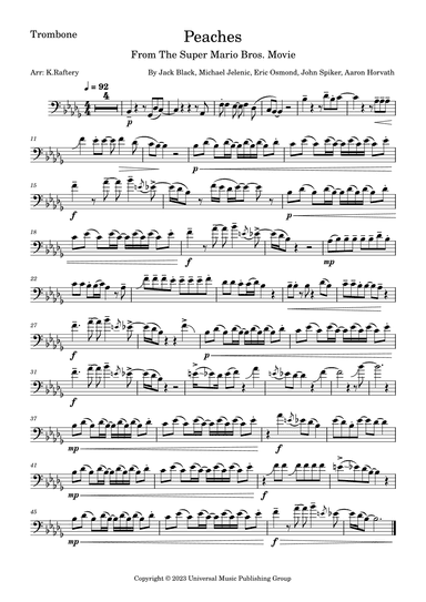 Peaches (arr. Kyle Raftery)
