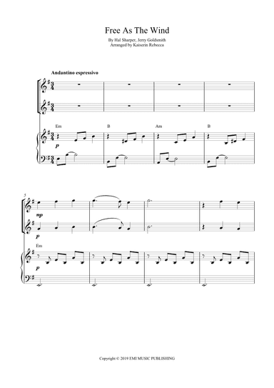 Free As The Wind (arr. Kaiserin Rebecca)