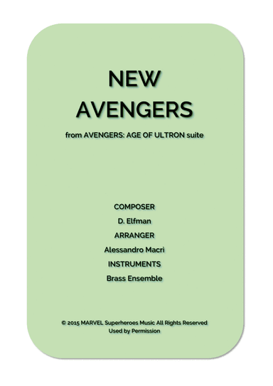 New Avengers-avengers: Age Of Ultron (arr. Alessandro Macrì)