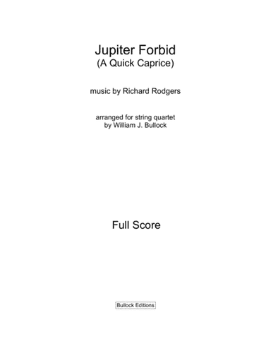Jupiter Forbid (arr. William J. Bullock)