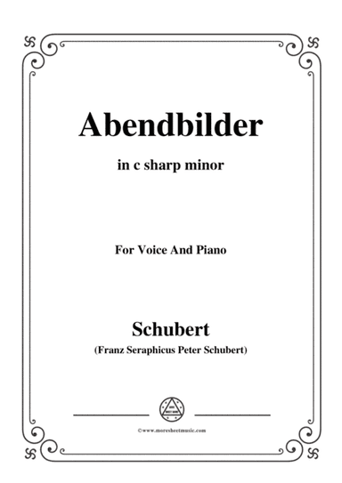 Schubert-Abendbilder(Nocturne),D.650,in c sharp minor,for Voice&Piano (arr. MSM)
