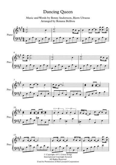 Dancing Queen (arr. Roxana Belibou)