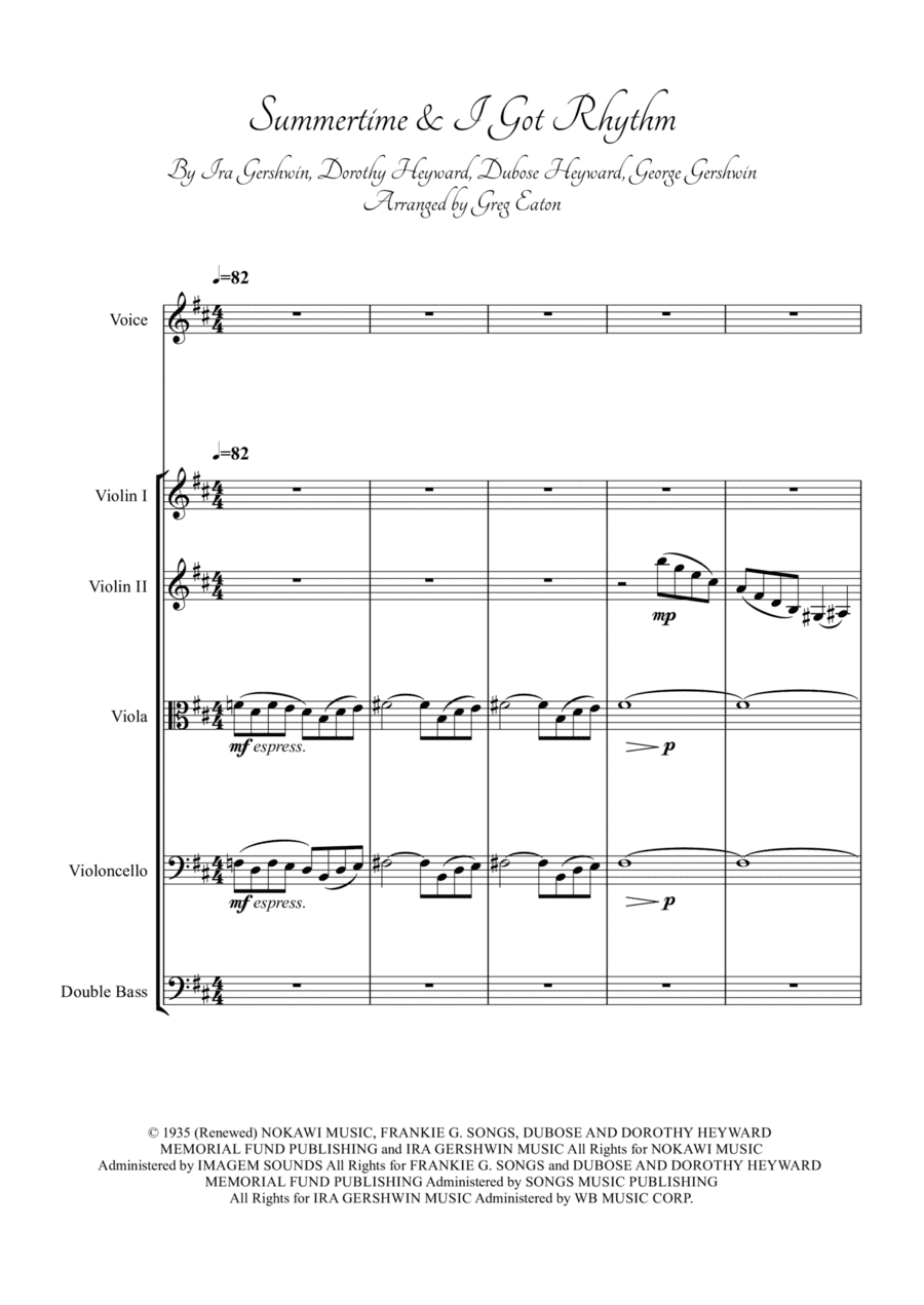 Summertime (arr. Greg Eaton)