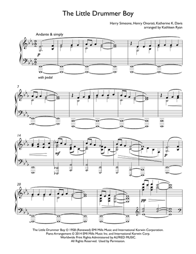 The Little Drummer Boy (arr. Kathleen Ryan)