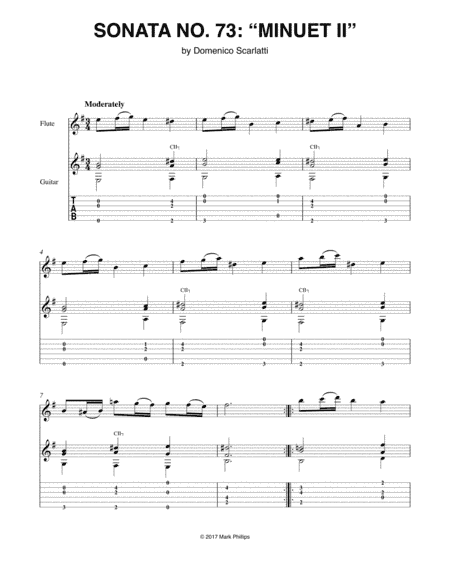 Sonata No. 73: “Minuet II” (arr. Mark Phillips)
