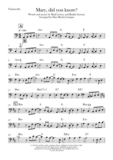 Mary, Did You Know? (arr. Davi Rocha Campos)
