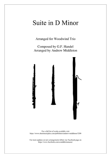 Suite in D Minor arranged for Woodwind Trio (arr. Andrew Middleton)