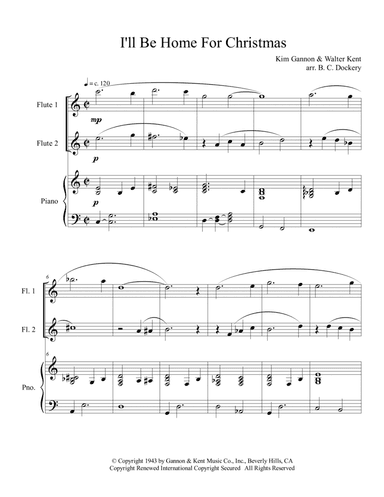 I'll Be Home For Christmas (arr. B. C. Dockery)