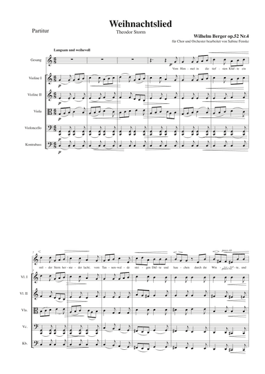 Weihnachtslied (arr. Sabine Fenske)