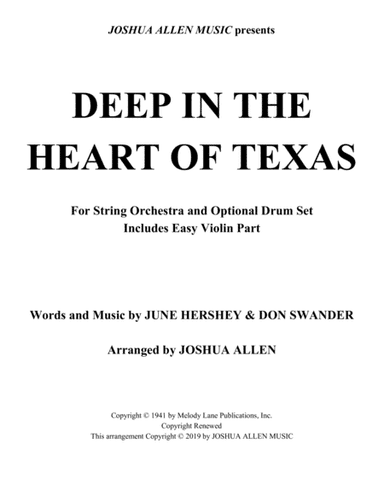 Deep In The Heart Of Texas (arr. Joshua Allen)