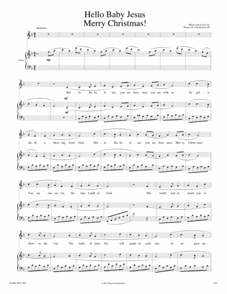 Hello Baby Jesus Merry Christmas!