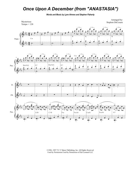 Once Upon A December from the Twentieth Century Fox Motion Picture ANASTASIA (arr. Stephen DeCesare)