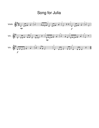 Song for Julia