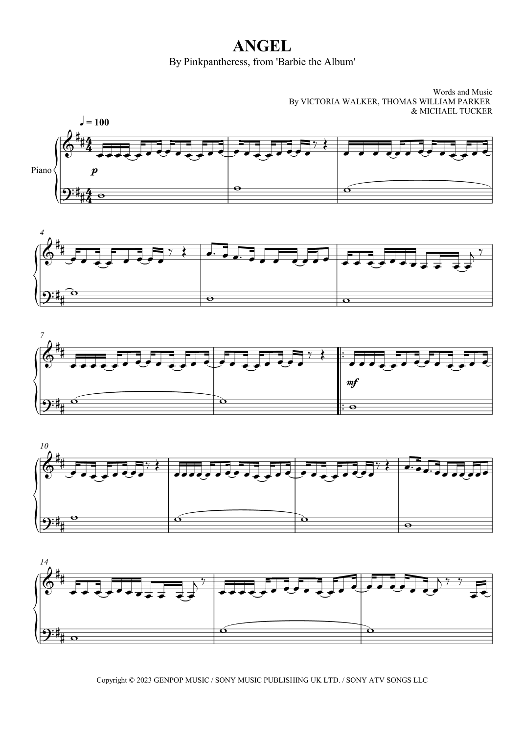 Angel (arr. SCMusic)